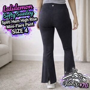 lululemon athletica Softy Suedey Split-Hem High Rise Mini-Flare Pant Size 4